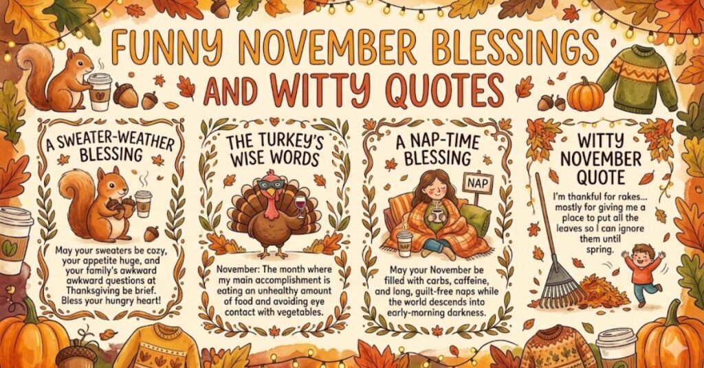 Funny November Blessings And Witty Quotes