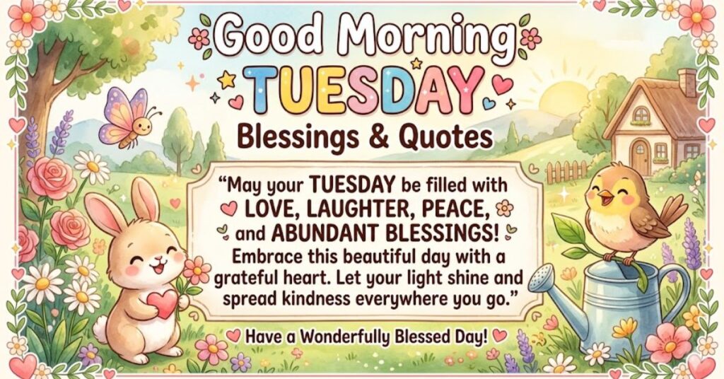 Cute Good Morning Tuesday Blessings Images and Quotes